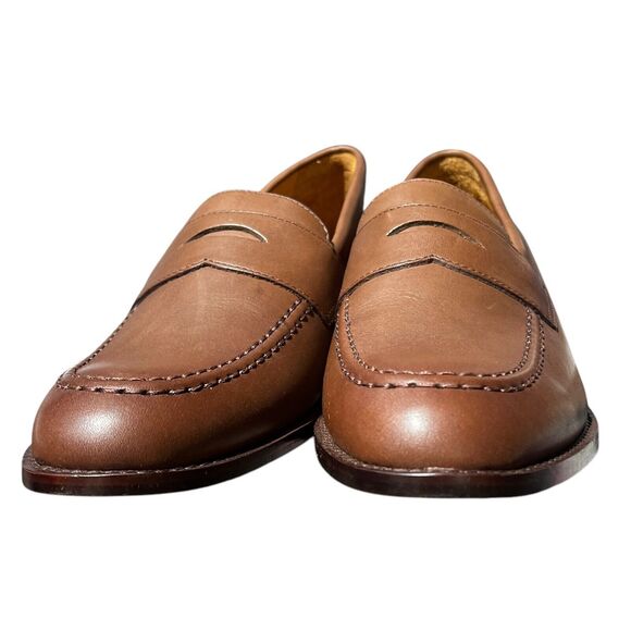 J Crew Shoes Mens 10.5 Brown‎ Leather Penny Loafers Preppy AW268 Luxury Holiday main image 7